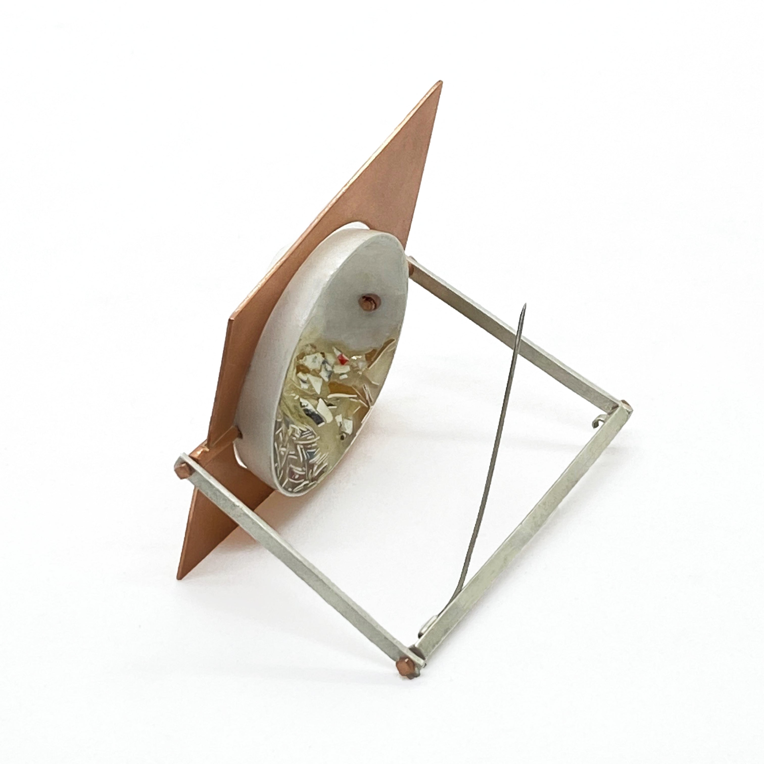 Spilla I cubo d'argento